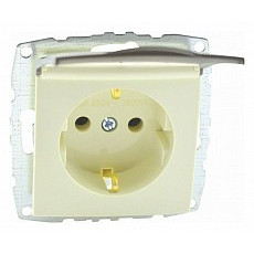 Розетка с заземлением с крышкой, без рамки mono electric despina - larissa 500-001721-118